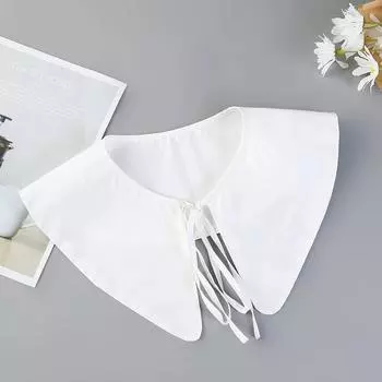 Корейский большой отложной воротник для женщин, свитер, поддельный воротник, шаль, накидка на плечо, декор, поддельные воротники, галстук