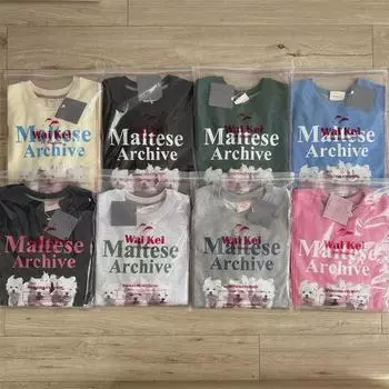 Корейский дизайнер WAIKEI BYYKSTUDIOS принт щенка унисекс махровый свитер Size 1 [Terry] темно-зеленого