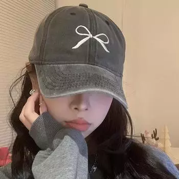 Корейский дизайнерский нишевый бант, бейсболки унисекс 2024 года, весна-лето, солнцезащитные повседневные женские шляпы Gorra 56-58cm