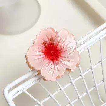 Корейский градиентный цветочный зажим-краб для волос для женщин, милый акриловый маленький яичный цветочный зажим-краб, гавайские аксессуары для волос