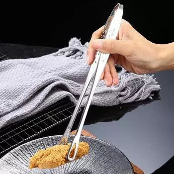 Корейский гриль-барбекю из нержавеющей стали 304 с утолщенной нескользящей решеткой для жарки со стейками и зажимами для еды серебряный