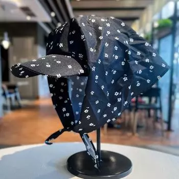 Корейский маленький свежий цветочный платок на ремне кепка детская летняя солнцезащитная козырек для езды на велосипеде на открытом воздухе солнцезащитная кепка M56-58cm