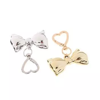 Корейский металлический бант брелок винтажный простой бант брелок держатель для ключей сумка подвеска наушники подвесное украшение серебряный