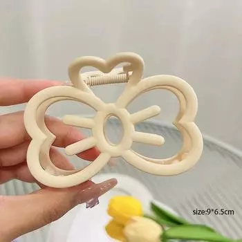 Корейский милый бантик заколка-краб для волос пластиковая заколка для волос конфетного цвета заколка для девочек сладкие заколки для волос аксессуары для волос для женщин