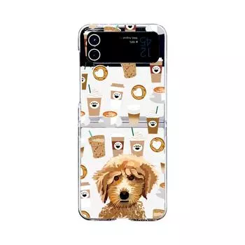 Корейский милый чехол с рисунком для Samsung Galaxy Z Flip 4 3 5g, прозрачный складной противоударный жесткий чехол из ПК, аксессуары для задней панели for Galaxy Z Flip 3