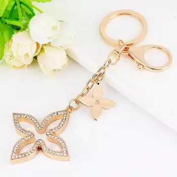 Корейский модный дизайн, креативный четырехлистный клевер, брелок для ключей от машины, модная красивая женская сумка, кулон, подарок на день рождения для друзей 10 cm шампанского