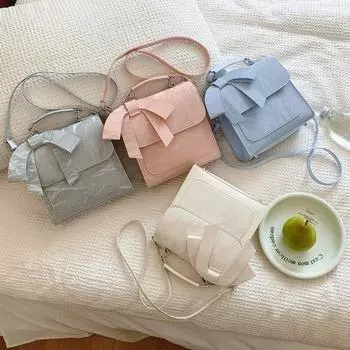 Корейский модный рюкзак для женщин с маленьким свежим и милым бантом, маленький рюкзак, сумка через плечо Niche Design