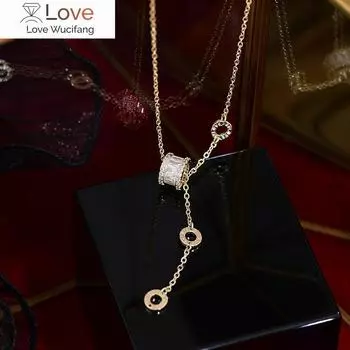 Корейский новый дизайн модные ювелирные изделия геометрический тонкий талия круглый кулон ожерелье элегантный женский вечеринка сексуальный ключица ожерелье белый