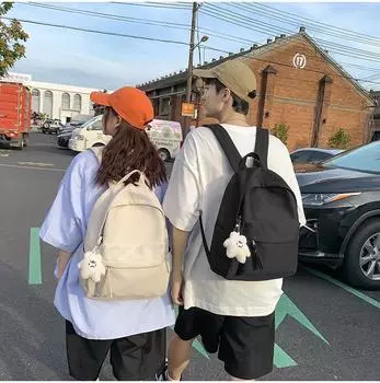 Корейский однотонный рюкзак для школьников младшей школы — универсальный и стильный для мальчиков и девочек Small хаки