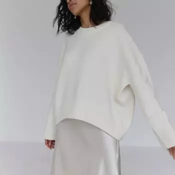 Корейский осенне-зимний свитер, женский вязаный джемпер с круглым вырезом, свободные топы с длинными рукавами, женский пуловер, 2022, теплые женские свитера L чёрный