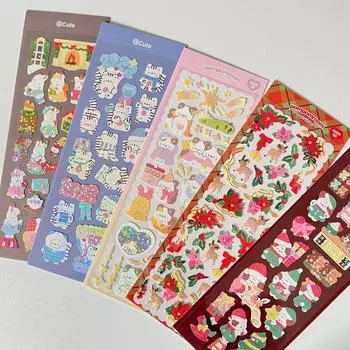 Корейский популярный милый мультфильм лазерная наклейка Gooka украшение DIY материал наклейка