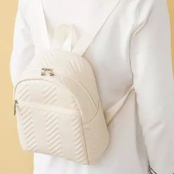 Корейский повседневный однотонный рюкзак, простая универсальная школьная сумка, маленький свежий рюкзак из искусственной кожи, школьная сумка для девочек, подарок бежевый