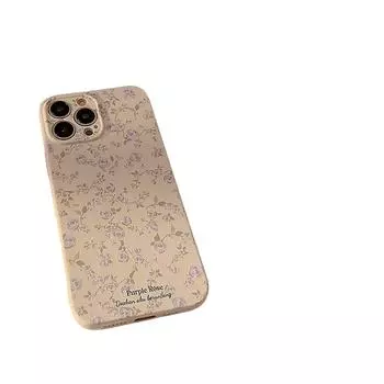 Корейский ретро-чехол для телефона с цветочными яблоками, оригинальный силикон One Size белый