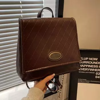 Корейский ретро-рюкзак, портативная большая сумка, новая женская модная универсальная пригородная сумка Lingge, дорожный рюкзак