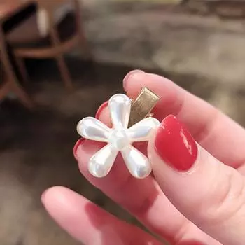 Корейский Шик Круглые Жемчужные Цветы Заколки для Волос Винтажные Заколки Зажимы для Волос Набор Кристалл Металл Аксессуары для Волос Зажим для Волос для Женщин