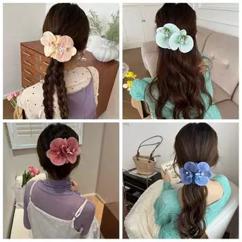 Корейский стиль Бабочка Орхидея Акула Заколка Жемчуг Богемия Заколки Морской Отдых Головной Убор Женский Hair PIn-Blue