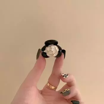 Корейский стиль Цветочные мини-заколки для волос Элегантный темперамент Камелия Заколка для волос Принцесса Боковая заколка для женщин и девочек Модная заколка для челки белый