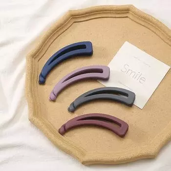 Корейский стиль для девочек головной убор вертикальный зажим аксессуары для волос матовый банан зажим держатель для хвоста оранжевый