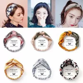 Корейский стиль йоги завязанный головной убор цветочный тюрбан эластичный ободок для волос женский повязка на голову