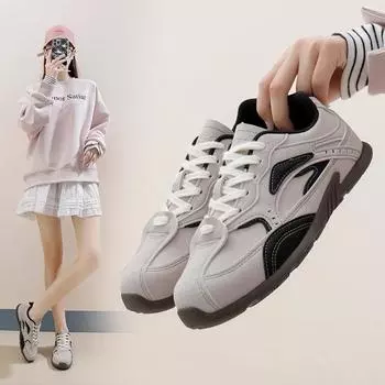 Корейский стиль Новые кроссовки Forrest Gump для женщин Осенние кроссовки для бега Спортивные кроссовки с толстой подошвой, увеличивающие рост Повседневная обувь 35 хаки