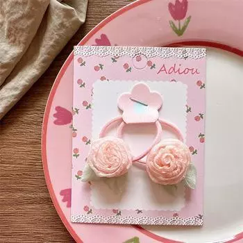 Корейский стиль ручной работы кружевная отделка цветочная заколка для волос весна и лето детская лента бант BB клип