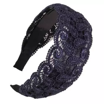 Корейский стиль темперамент головной убор кружевные цветочные повязки для женщин широкий обруч для волос нескользящий элегантный винтажный ободок