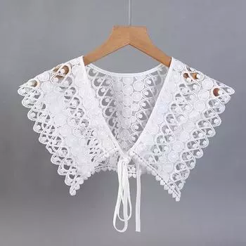 Корейский стиль Женская рубашка кружевной воротник шаль накидка для девочек кукольный воротник съемный воротник полурубашка ожерелье шаль аксессуары
