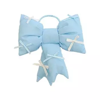 Корейский телефонный брелок с подвеской в виде бабочки из мягкой ткани с бантом, аксессуар для сумки и кошелька синий