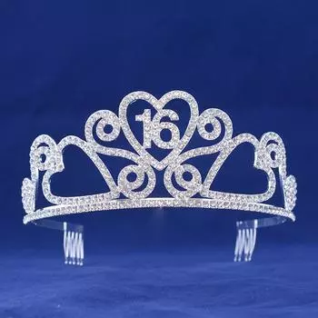 Корейский темперамент ужин корона изысканный белый бриллиант любовь тиара принцесса 16-й день рождения цифровая корона