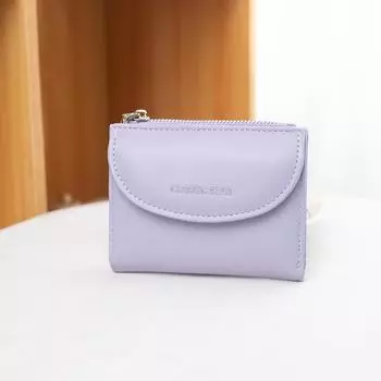 Корейский женский однотонный кошелек для монет: Многофункциональный держатель карт большой емкости зелёный