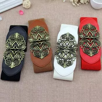 Корейский женский ретро дворец резной эластичный широкий пояс - модный женский корсет пояс-талия, много размеров 65 cm