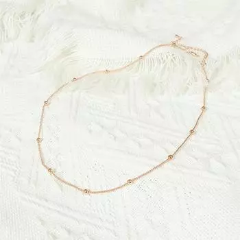 Корейское студенческое ожерелье простые круглые бусины боковая цепочка бусин универсальные легкие роскошные модные украшения