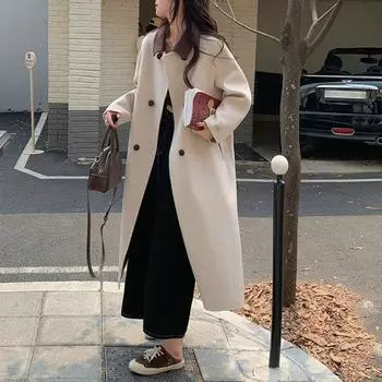 Корейское женское утолщенное пальто S