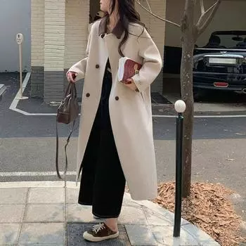 Корейское женское утолщенное пальто S