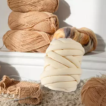 Коренастая пряжа весом 0,55 фунта, объемная толстая 25 мм ручная вязка, моющаяся гигантская трубка для ручной работы