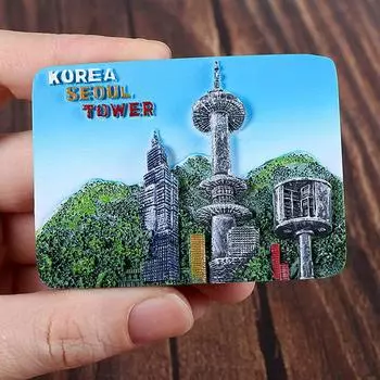 Корея девушка карта Япония Архитектура Мальдивы 3d магнит на холодильник Гавайи пляж Америка США туризм сувенир коллекция подарок домашний декор