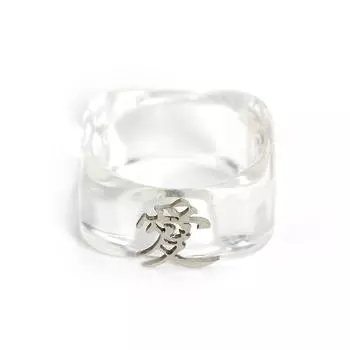 Корея Любовь Смола Прозрачное Кольцо Женщины Винтаж Подарки Дружбы Партия Панк Кольцо