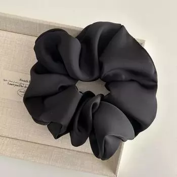 корея Однотонные большие шелковые резинки для волос для женщин эластичные шелковые резинки для волос для девочек большие резинки для волос черная веревка для волос аксессуары