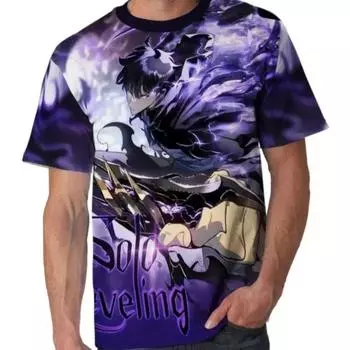Корея Соло Прокачка Аниме Комиксы 3D Печать ролевая хобби одежда с коротким рукавом Футболка Оверсайз Топ Быстросохнущая футболка анимационные фанаты S