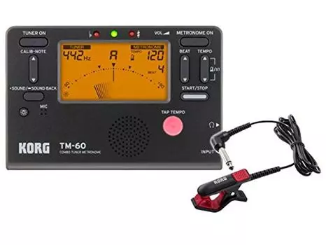 KORG Combo Tuner Metronome Black Set TM-60 TM-60-BK + CM-300-BKRD
