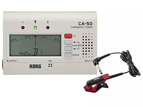 KORG Хроматический тюнер контактный микрофонный комплект CA-50 + CM-300-BKRD