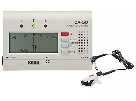 KORG Хроматический тюнер контактный микрофонный комплект CA-50 + CM-300-WHBK