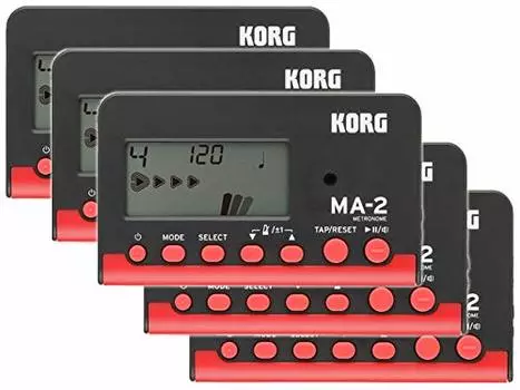 KORG Metronome Black Red Набор из 5 штук [Оптовая закупка] - MA-2 и MA-2-BKRD