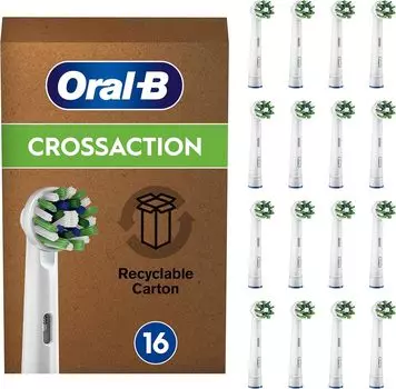Коричневая электрическая зубная щетка сменная щетка CROSS ACTION 16 шт Oral-B Multi-Action EB50RB-16 [Товар]