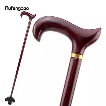 Коричневая деревянная односуставная модная трость, декоративная трость для косплея, трость для вечеринки, Хэллоуин, булава, костыль, палочка, 94 см