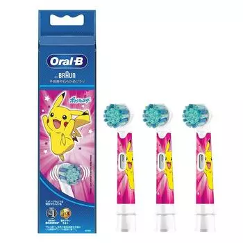 Коричневая Oral B Мягкая щетка Розовая 3 шт. Сменная щетка PKMPK Детская EB10S-3 розовый