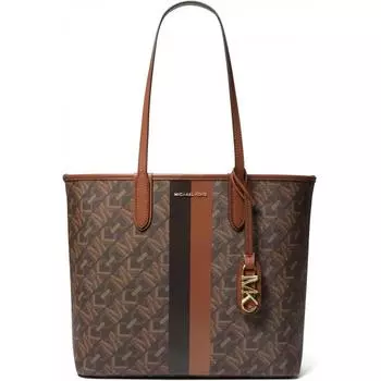 Коричневая открытая большая сумка-тоут MICHAEL KORS Eliza Lg Ew