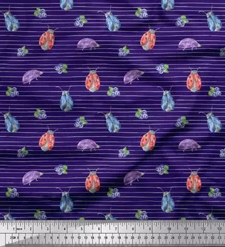 Коричневая японская креп-сатиновая ткань Soimoi, ткань с принтом паутины и насекомых-пауков, 42 дюйма по метрам