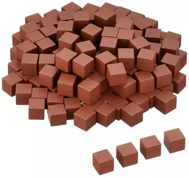 Коричневые деревянные кубики 10 мм 150 (приблизительно. куски)
