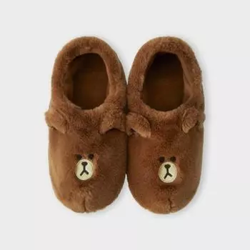 Коричневые комнатные туфли Line Friends Hug